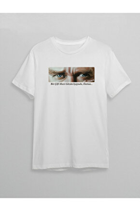 10 Kasım Unisex Atatürk Baskılı T-shirt - Beyaz