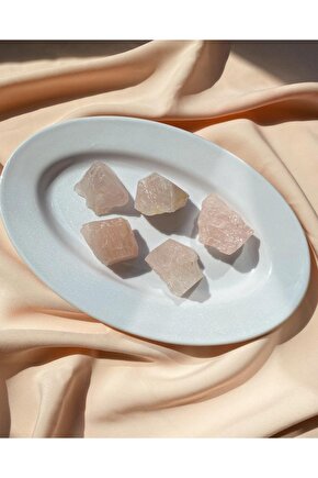 Pembe Kuvars Ham Doğal Taş Pozitif Taş Şifalı Taş Mineralli Taş