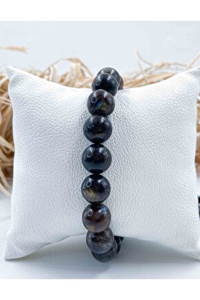 Obsidyen Doğal Taş Bileklik 8 Mm
