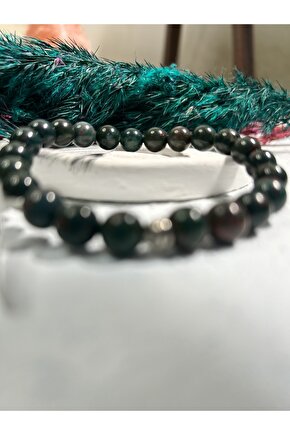 Kan Taşı (helyotrop) Bileklik