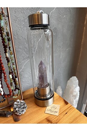 Ametist Doğal Taş Su Şişesi