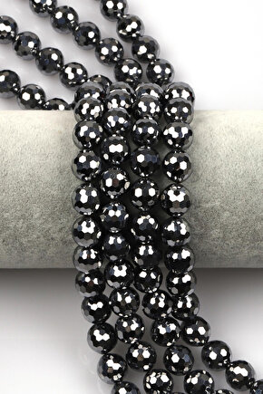 Terahertz Doğal Taş Dizi 10 mm Fasetli Küre Kesim