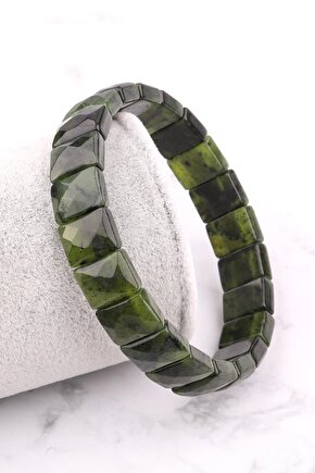 Kanada Yeşim Rolex 9 X 12 Mm Özel Kesim Doğal Taş Bileklik