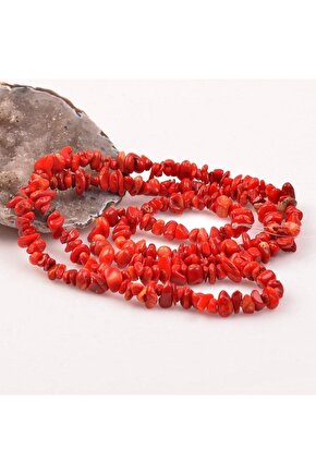 Kırmızı Mercan Taşı Doğal Taş Kırık Taş Dizi 80 Cm Orjinal Doğal Taş Dizi