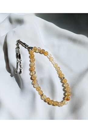 Rutilli Kuvars Doğal Taş Tespih