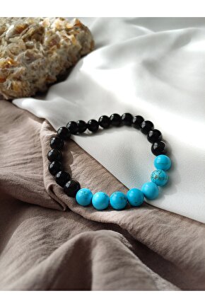 KEDİ GÖZÜ & TURKUAZ DOĞAL TAŞ BİLEKLİK