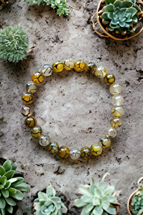 Desenli Akik Taşı Bileklik  Doğal Taşlar Orijinal Gerçek Akik Taşı Bileklik Doğal Taş Takı Setleri