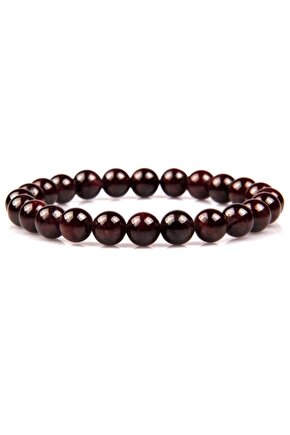 Garnet - Lal Doğal Taş Bileklik 8 Mm Küre Kesim