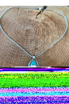 Turkuaz Taşı Ile Doğaltaş Kolye