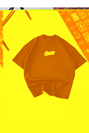 Erkek Baskılı Oversize T-shirt - Siyah