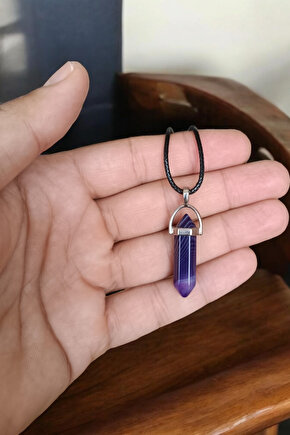 Mor Akik Çivi Model Kolye Hediyelik Eşya Sevgili Kolye Sevgiliye Özel Hediye Çivi Kolye