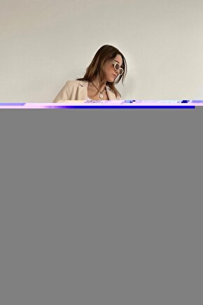 munn collection Bej Düğmeli Deri Ceket