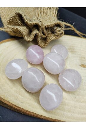 Pembe Kuvars Doğal Taş Tımbıl (2 ADET)