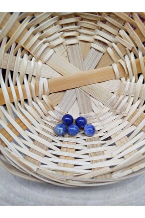 5 Adet Sodalit Doğal Taş Boncuk (8 MM)