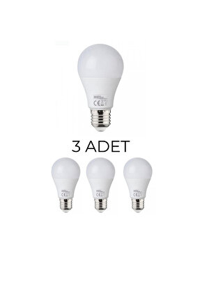 Premier-9 Led Ampul 9W E27 Duy Sarı Işık (2700K) - 3’lü Paket