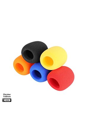 MİKROFON SÜNGERİ RENKLİ EL MİKROFONU İÇİN (5 ADET) TN-7130