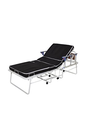 AZKA DF01 Dual Motorlu Alüminyum Korkuluklu Katlanabilir Hasta Karyolası