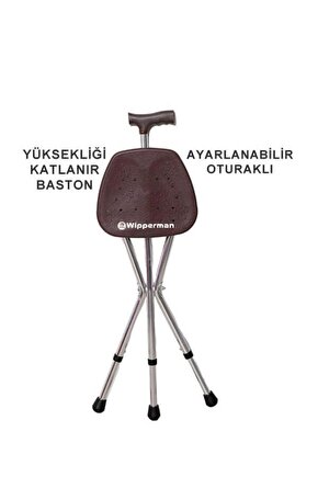 Wipperman W 530 Ayarlanabilir Oturma Aparatlı Baston