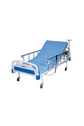 AZKA DE04 Dual Motorlu Alüminyum Korkuluklu Ekonomik Hasta Karyolası