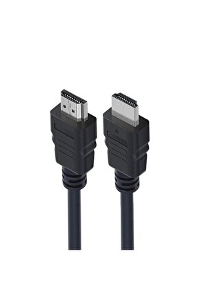 Powermaster Plastik Düz Siyah 10 Metre Gold Poşetli Hdmi Kablo