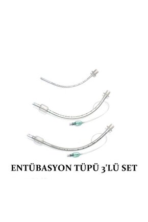 Entübasyon Tüpü 3Lü Set Endotrakeal Tüp Balonlu