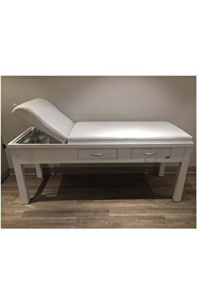 Beyaz Ahşap Muayene Masası