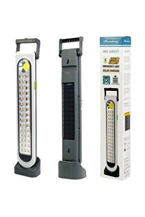 HEL-6855T 45 Ledli Şarjlı Solarlı Işıldak