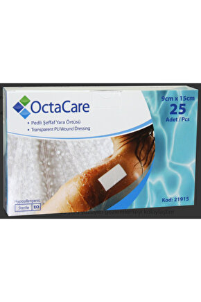 OctaCare Şeffaf Yara Örtüsü 9 cm x 15 cm 25 Adet