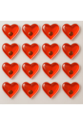 Kırmızı Kalp Jel Isıtıcı Cep Sobası 100 Adet