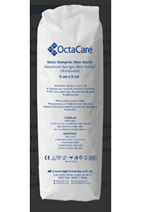 OctaCare Emici Kompres 4 Kat Non Steril 5cm x 5cm 4 Kat 200 Adet