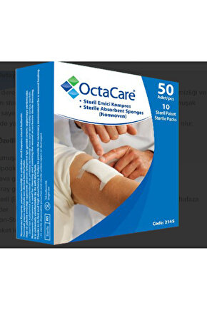 OctaCare Steril Emici Kompres (Non-Wowen) 7,5cm x 7,5cm 50 Adet