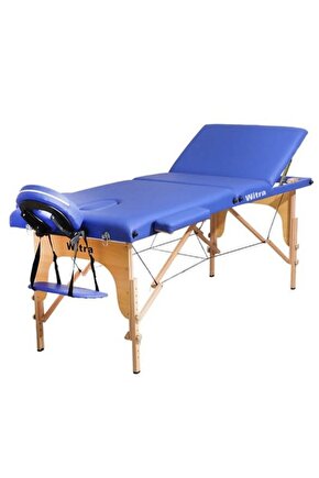 Mavi 3 Parçalı Katlanabilir Masaj Yatağı, 250 kg Kapasiteli