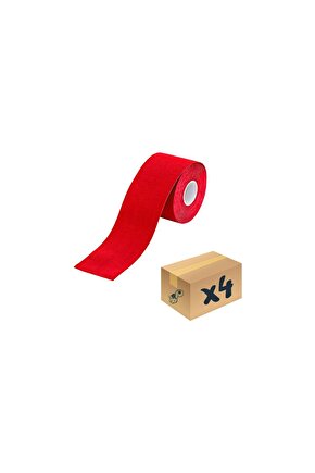 Vzn Kinesio Sport Tape Sporcu Bandı 4 Adet Kırmızı