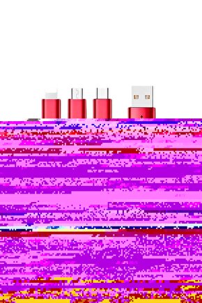 Powermaster Pm-26336 3 In 1 Kırmızı 1.2 Metre Şarj Kablosu