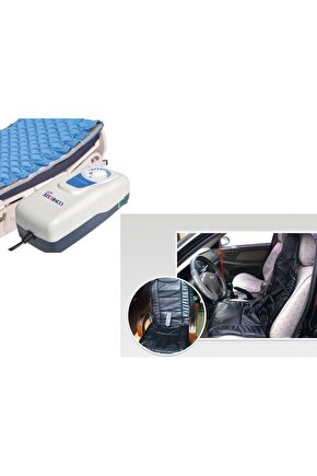 Bası Yarası Olan Hastalar İçin Havalı Yatak + Isıtmalı Masaj Minderi HEDİYE Comfort Plus