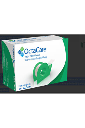 OctaCare Kağıt Tıbbi Plaster 5 m x 2,5 cm 1 Adet (Dispenserli)