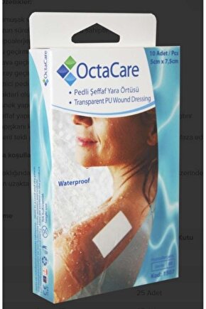Su Geçirmez Şeffaf Pu Film Yara Örtüsü (sezeryan Bandı) Octamed 10 ADET 5CMX7,5CM