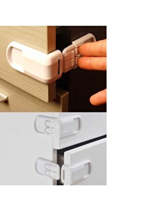 Çocuk Koruma Kilidi 2li Köşe Bebek Güvenlik Kilit Dolap Ve Çekmece Kilidi