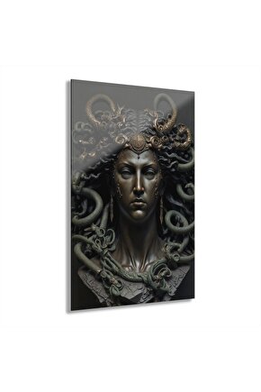 Kadın Model Medusa 4 Cam Tablo Duvar Dekoru 23