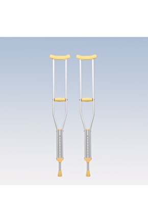 Yerli Sarı Renk Kaliteli Sünger Destekli Kauçuk Çift Koltuk Altı Değneği M Beden