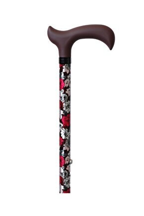 255823 Fransız Yüksekliği Ayarlanabilir Derby Çicekli Baston