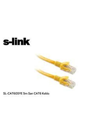 SL-CAT605YE 5m Sarı CAT6 Patch Kablo