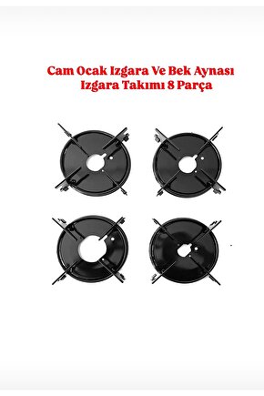 Cam Ocak Izgara Ve Bek Aynası Izgara Takımı 8 Parça