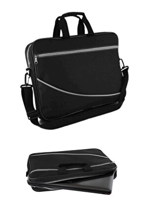 15.6″ Bilgisayar Notebook Sırt Çantası Siyah Gri – Ergonomik, Suya Dayanıklı Kumaş