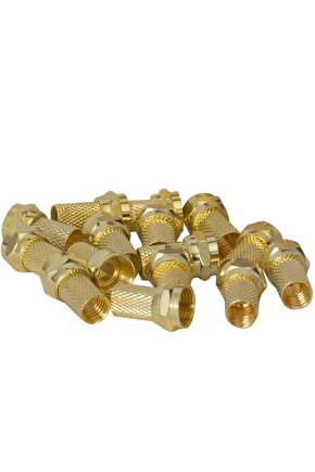 F Konnektör Altın RG6U4 Geniş (100Lü Paket)