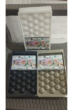 BUZLUk 33 LÜ KÜRE 3 PK 3 RENK boncuk Şekiller 33x3