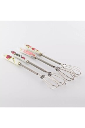 Porselen Saplı Paslanmaz Çelik Küçük Boy Mini Boy Çırpıcı 19cm
