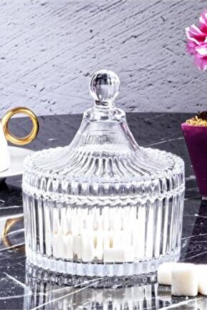 STD Kesme Kapaklı Cam Şekerlik Klasik