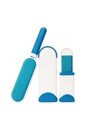 Evcil Hayvan Tüy Toz Toplayıcı ve Temizleyici Fırça Seti 2li Mavi