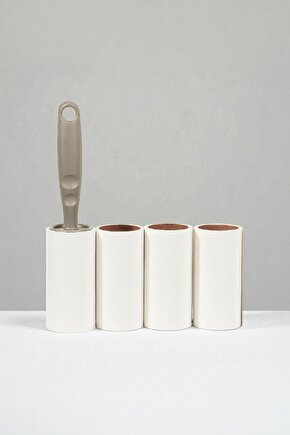 240 Yapraklı ^Kedi Köpek Tüy Toplama Rulosu 4’lü Set (1 Saplı)